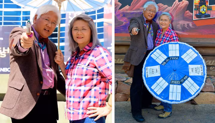 Doctor Who là loạt phim nổi tiếng ở Mỹ, vì thế Steven và Millie không thể không bỏ qua việc cosplay 2 nhân vật Eleventh Doctor và Amy Pond.