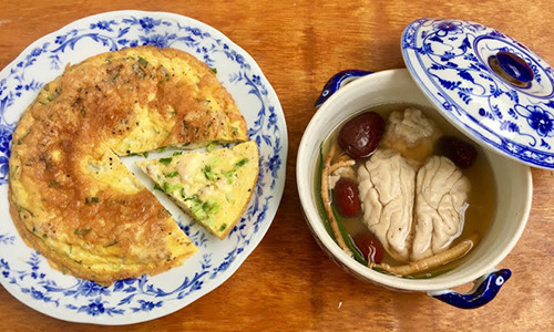 Hai món ngon từ óc heo.