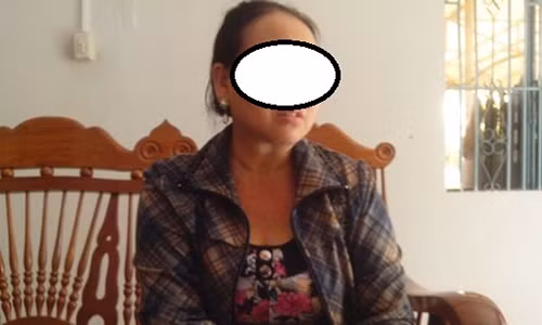 Chị Linh tiếp xúc với PV.