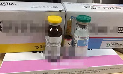 Các sản phẩm tiêm trắng da được quảng cáo.