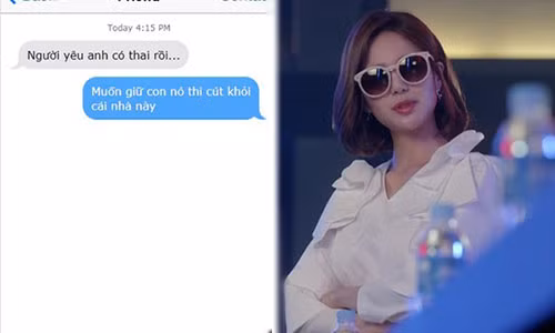 Chong nhan tin: "Nguoi yeu anh co bau roi", vo nhan lai ba dao