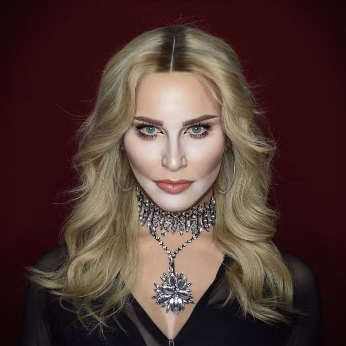 Elliot biến thành một nữ hoàng nhạc Pop Madonna vô cùng ma mị và cuốn hút.