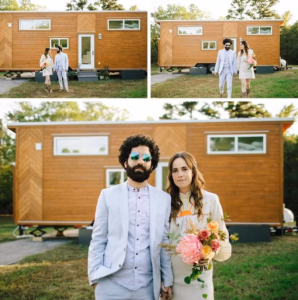 Doi vo chong tre van song hanh phuc trong can nha 28m² binh yen