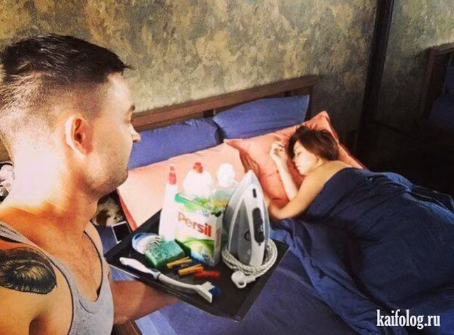 Dậy xem còn thiếu gì nữa không nè, rồi lại ngủ tiếp.