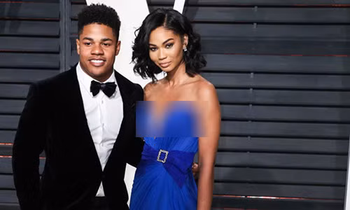 Cựu thiên thần nội y và bạn trai Sterling Shepard. Ảnh: Getty.