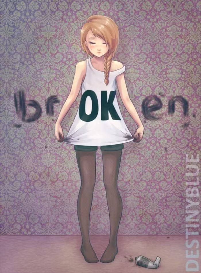 Không phải là 'Ổn cả' (Ok) mà là 'Vụn vỡ' (Broken).