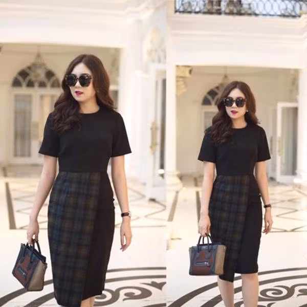 Chiếc túi của Celine mà nàng MC thời tiết cầm trên tay có giá khoảng 70 triệu đồng.