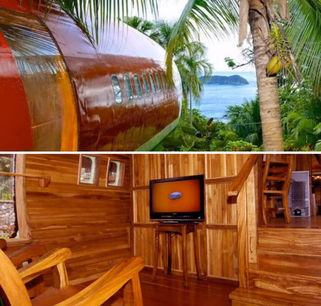 Khách sạn máy bay, Costa Rica Chiếc máy bay Boeing cũ từ năm 1965 đã được cải tạo thành một trong những khách sạn độc đáo nhất ở Costa Rica. Nó được đặt gần một hồ nước trong xanh với phong cảnh tuyệt đẹp.