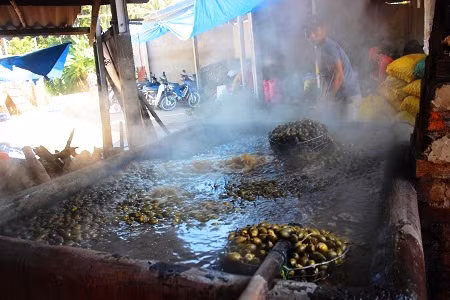 Ông Cư bán hàng trực tiếp cho người Trung Quốc, có phiên dịch viên hẳn hoi. Mối làm ăn này ông, đã quen biết 10 năm nay nên buôn bán rất sòng phẳng.Ảnh: D.T