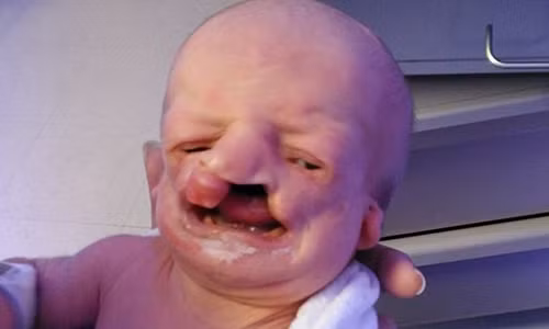 Ảnh chụp Zoey lúc mới sinh ra. Ảnh: Daily Mail