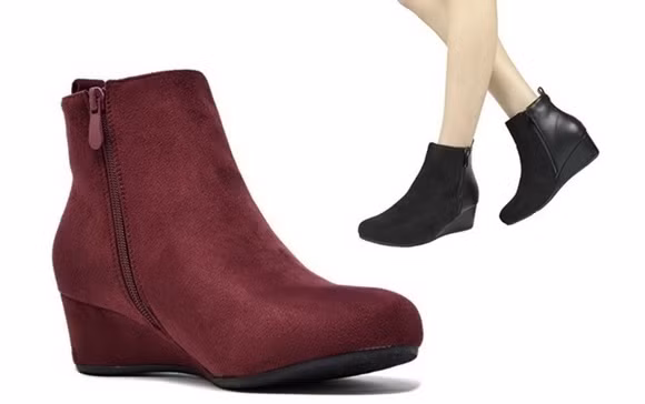 Ankle boots đế xuồng Dream Pairs CINQ Ankle boots đế xuồng Dream Pairs CINQ vừa mang vẻ quyến rũ đến mê hoặc, vừa tôn vóc dáng chị em. Đôi giày này sẽ giúp chân bạn di chuyển tốt hơn, đem lại cảm giác thoải mái, dễ chịu dù phải đi bộ khá dài dài. Bạn có thể mix cùng quần skinny hay diện layer với item này.