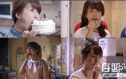 Dương Tử từng khiến người hâm mộ chóng mặt với khả năng ăn đồ ngọt khi đóng Hoan Lạc Tụng. Cô nàng Khâu Oánh Oánh do nữ diễn viên Tru Tiên đảm nhận là người cuồng ăn bánh ngọt. Buồn cô nàng cũng ăn, vui cũng ăn. Trong một cảnh quay, Dương Tử phải ăn hết 11 chiếc bánh socola.