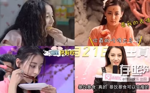 Địch Lệ Nhiệt Ba từng nói đùa rằng, ăn chính là phương pháp giảm cân của cô. Là một diễn viên phải giữ vóc dáng song mỹ nữ Tân Cương lại có tài ăn uống vô địch. Trong Tam sinh tam thế: Thập lý đào hoa, Nhiệt Ba có cảnh ăn đào trước mặt Đông Hoa Đế Quân (Cao Vỹ Quang). Tuy nhiên, vì ăn quá nhanh, người đẹp khiến đạo diễn và cả ekip hoang mang khi “chén” gần sạch rổ đào. Khi phải thực hiện lại cảnh quay, đạo diễn đã đưa cho Nhiệt Ba một quả đào mới và yêu cầu cô ăn chậm lại.