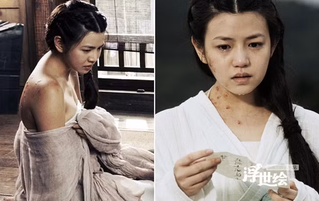 Trần Nghiên Hy đảm nhận vai cô gái mắc bệnh phong trong “Hoa dạng”.