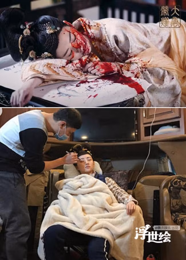 Cảnh Điềm khiến nhiều người xót xa với gương mặt bê bết máu vì bị đánh ghen trong “Đại Đường vinh diệu”.