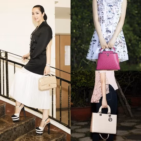 Dĩ nhiên, những hiệu Dior, Louis Vuitton hay Chanel cũng rất được Giáng My ưa chuộng