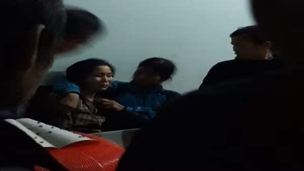 Chị Tân sau khi được giải cứu.