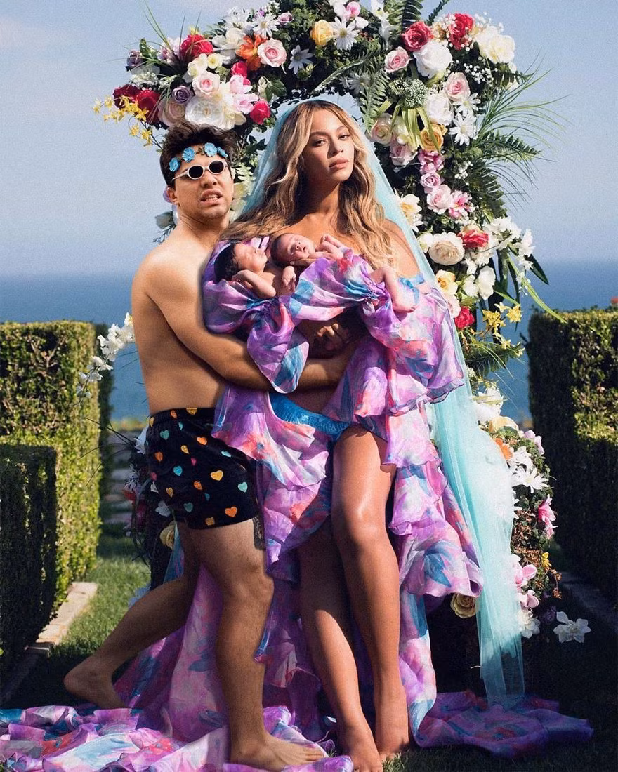 Rob chúc mừng Beyoncé sinh em bé theo cách rất độc đáo.