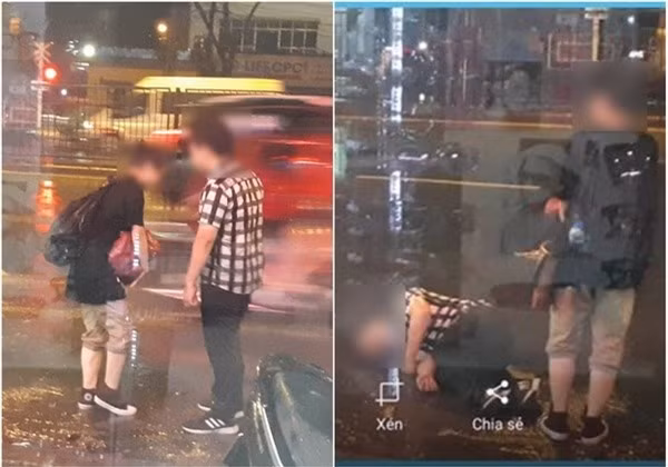 Cap doi dam mua tren pho Ha Noi gan 3 tieng de...cai nhau-Hinh-2