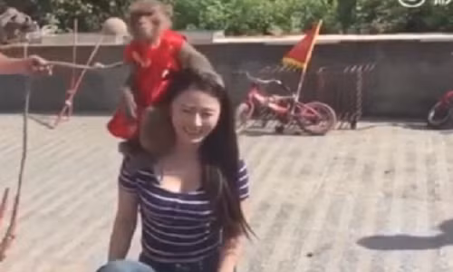 Co gai tre bi khi keo ao sam so giua pho