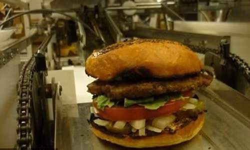 Robot làm 1 giờ được 400 chiếc bánh mì kẹp thịt Robot lam 1 gio duoc 400 chiec banh mi kep thit