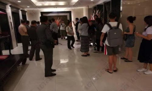 Hiện trường vụ tai nạn rơi thang máy tại Thái Lan. Ảnh: Daily News