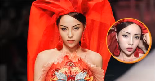 Cô làm vedette với khuôn mặt nhọn như dao.