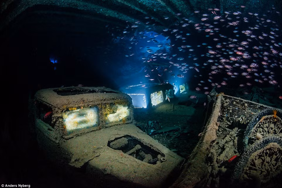 Anders Nyberg cho biết khi lặn xuống đáy biển và khám phá một xác tàu đắm từ hàng trăm năm trước, anh cảm nhận thời gian như ngừng trôi. Ảnh: Anders Nyberg.