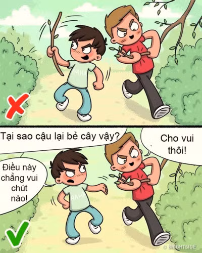 Tôn trọng môi trường: Tôn trọng tự nhiên cũng nên là một bài học được giáo dục trong gia đình. Cha mẹ nên bắt đầu từ chính mình với những hành động cụ thể và lan tỏa điều này tới con cái từ khi chúng còn nhỏ.