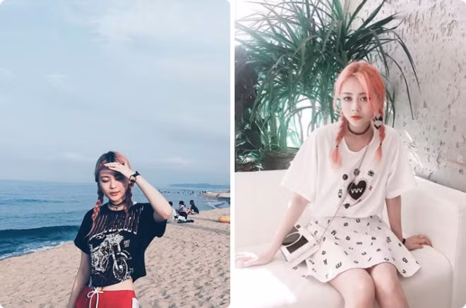 Tóc buộc hoặc tết hai bên rõ ràng là những kiểu tóc “đồng quê” kinh điển ấy vậy mà trông nó thật cá tính với màu tóc nhuộm rực rỡ hay ombré phá cách.