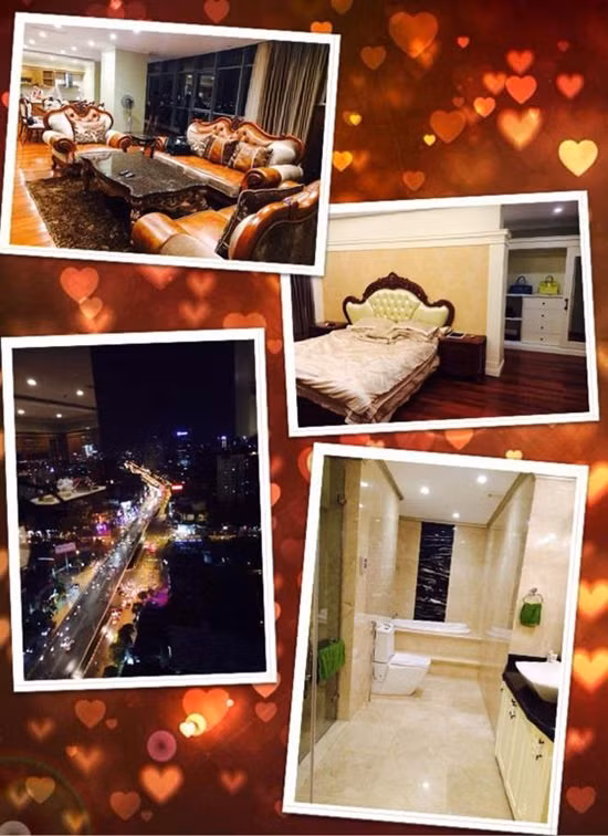 Cô là chủ nhân của căn hộ có view rất đẹp, có thể nhìn thấy toàn cảnh TP.HCM phồn hoa từ cửa sổ căn phòng của Hoàng Thùy Linh. Được biết, căn hộ hạng sang này với lối thiết kế theo phong cách châu Âu. Phòng khách được bài trí với bộ ghế da sang trọng, hoành tráng. Phòng ngủ với chiếc giường cũng được thiết kế theo kiểu quý tộc châu Âu.