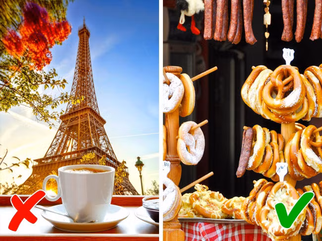 11. Quên quy tắc 6 khối nhà Thực phẩm thường có giá cao gấp đôi trong phạm vi 6 tòa nhà quanh một địa điểm du lịch hấp dẫn. Hãy di chuyển ra xa điểm du lịch đông đúc để tận hưởng dịch vụ đích thực với giá rẻ hơn nhiều. Các khu chợ ẩm thực đường phố luôn là lựa chọn tốt nhất.