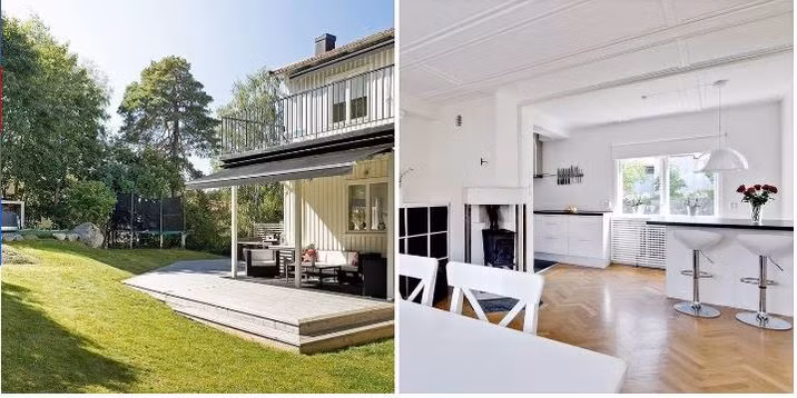 5. Stockholm, Thụy Điển Ngôi nhà 3 phòng ngủ ở Norra Angby này trị giá 26,5 tỉ. Nội thất sạch sẽ, hiện đại và còn rất mới. Đặc biệt, khu vực tiếp khách ấm cúng sẽ rất hoàn hảo cho những buổi tụ tập bạn bè của bạn!