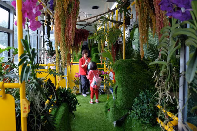 "Tron nong" trong xe bus “rung” la lung o Dai Loan