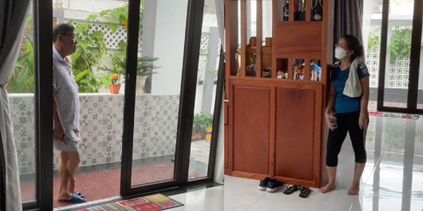 Đứng cách xa nhau một khoảng lớn để nói chuyện dù ở cùng một nhà.