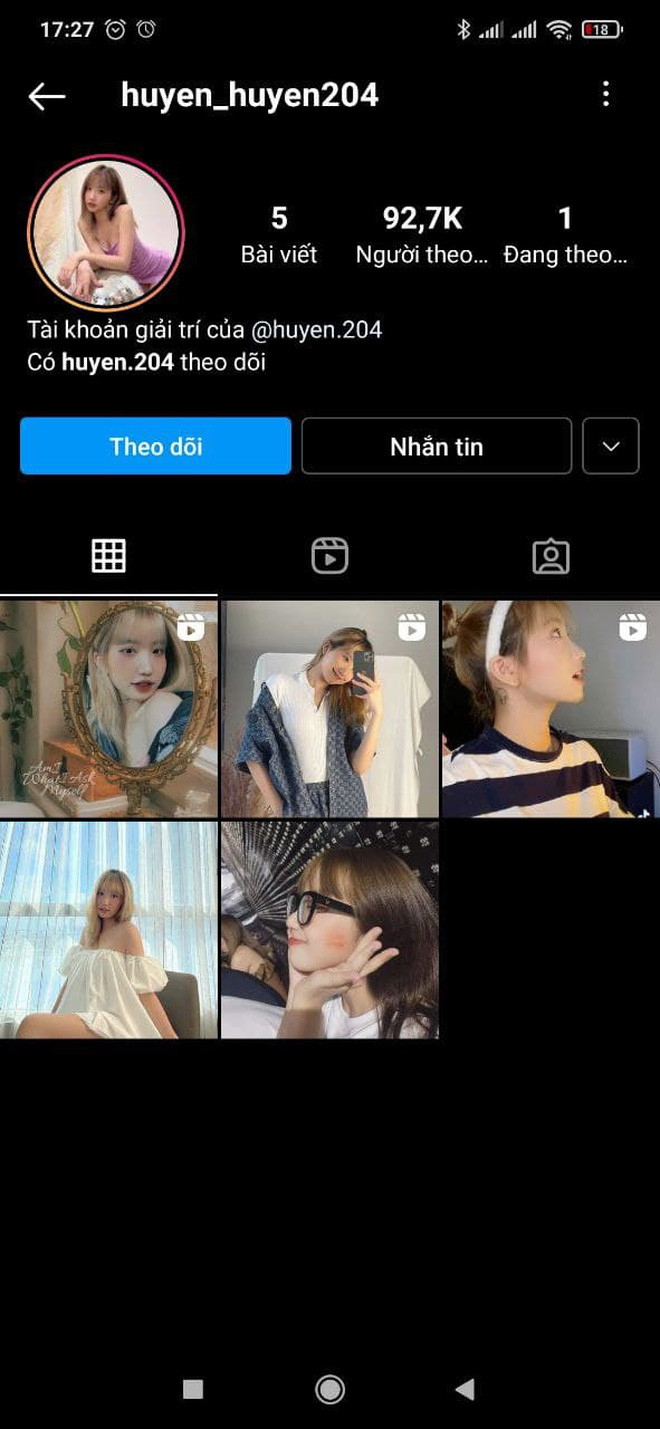 Còn lại tất cả những tài khoản mang tên cô đều là tài khoản giả mạo. Có thể kẻ xấu đang lợi dụng tên tuổi cô để trục lợi và gây ảnh hưởng đến cá nhân cô nàng này.