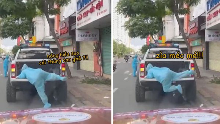 Sự đáng yêu của nữ tình nguyện viên chống dịch chân ngắn này vừa qua cũng gây sốt cộng đồng mạng. Ảnh: Tổng hợp