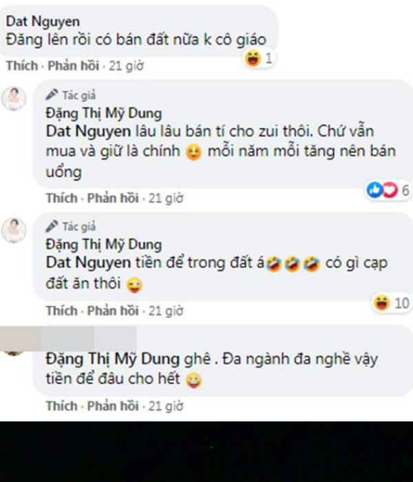 "Nổ luôn địa chỉ chuẩn bị bán đất đi cô giáo" hay "Đăng lên mấy hôm rồi, liệu giờ có bán đất nữa không cô giáo?",... những bình luận đùa vui để tại đã cho thấy tiềm lực kinh tế khá mạnh của Midu ở tuổi 30.