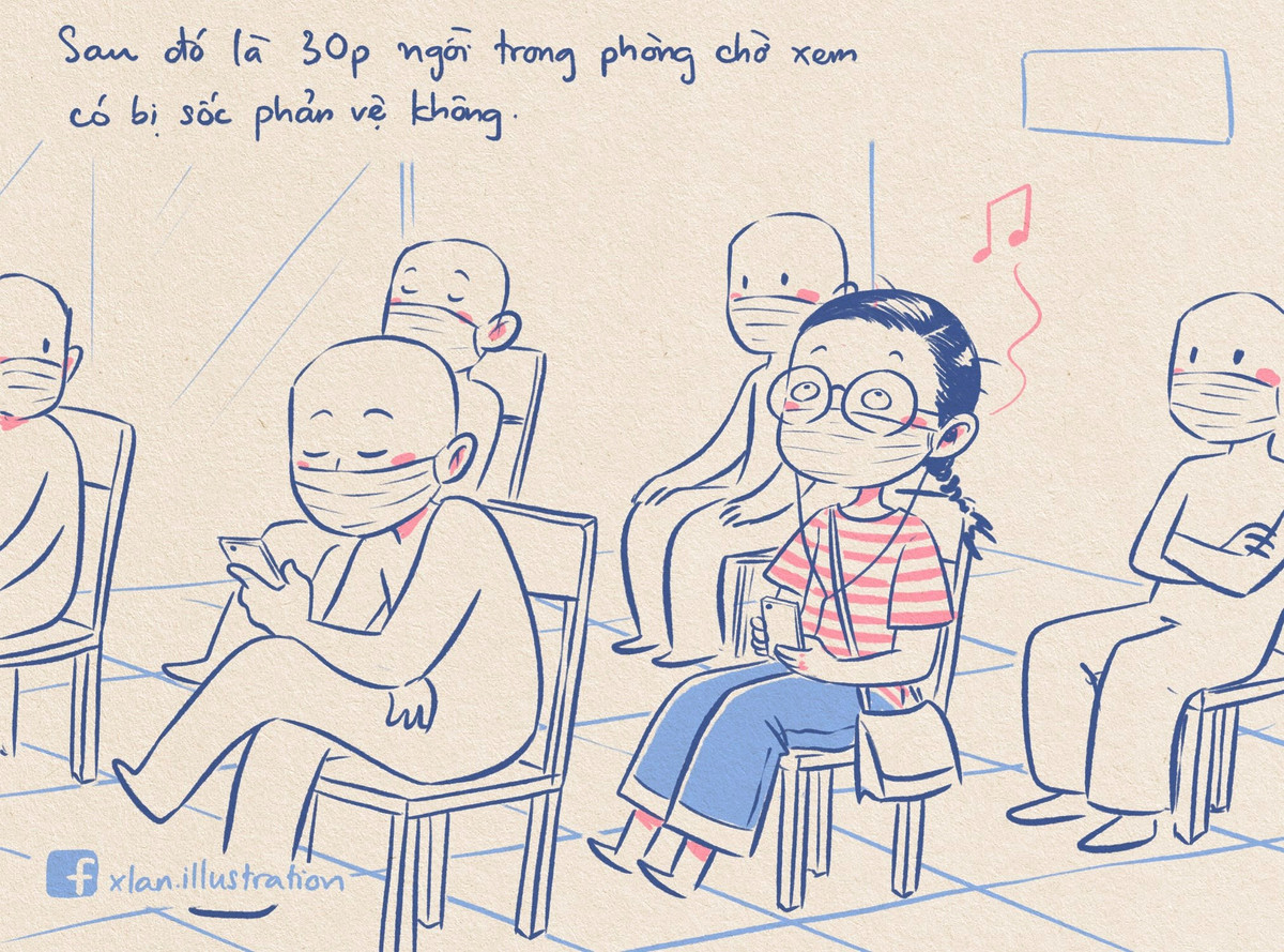 Trước tâm lý căng thẳng với việc tiêm vaccine, bộ tranh này dường như đã làm xoa dịu đi phần nào.