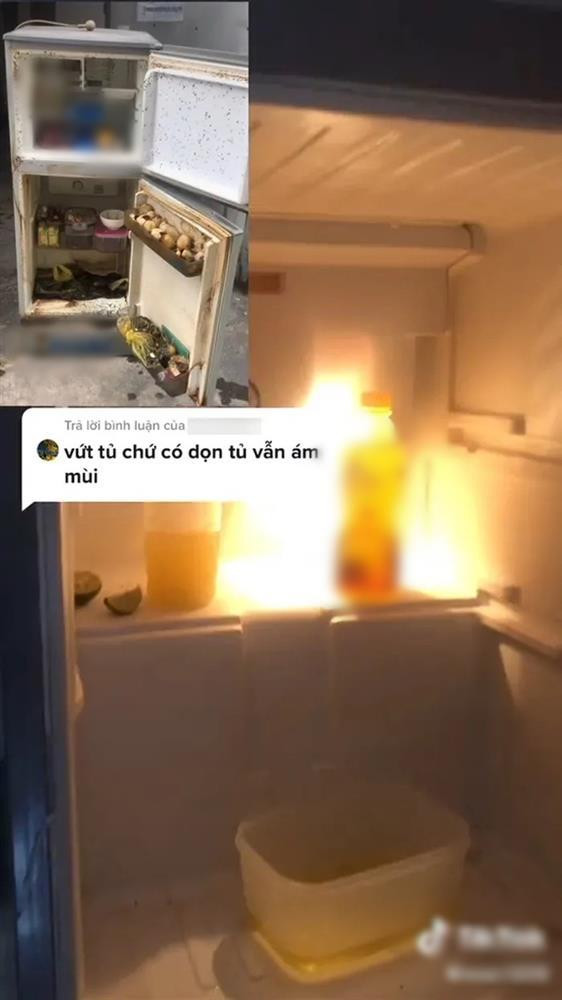 Cô gái khoe chiếc tủ sau khi vệ sinh sạch sẽ nhưng cư dân mạng vẫn khuyên vứt đi vì quá ám ảnh.