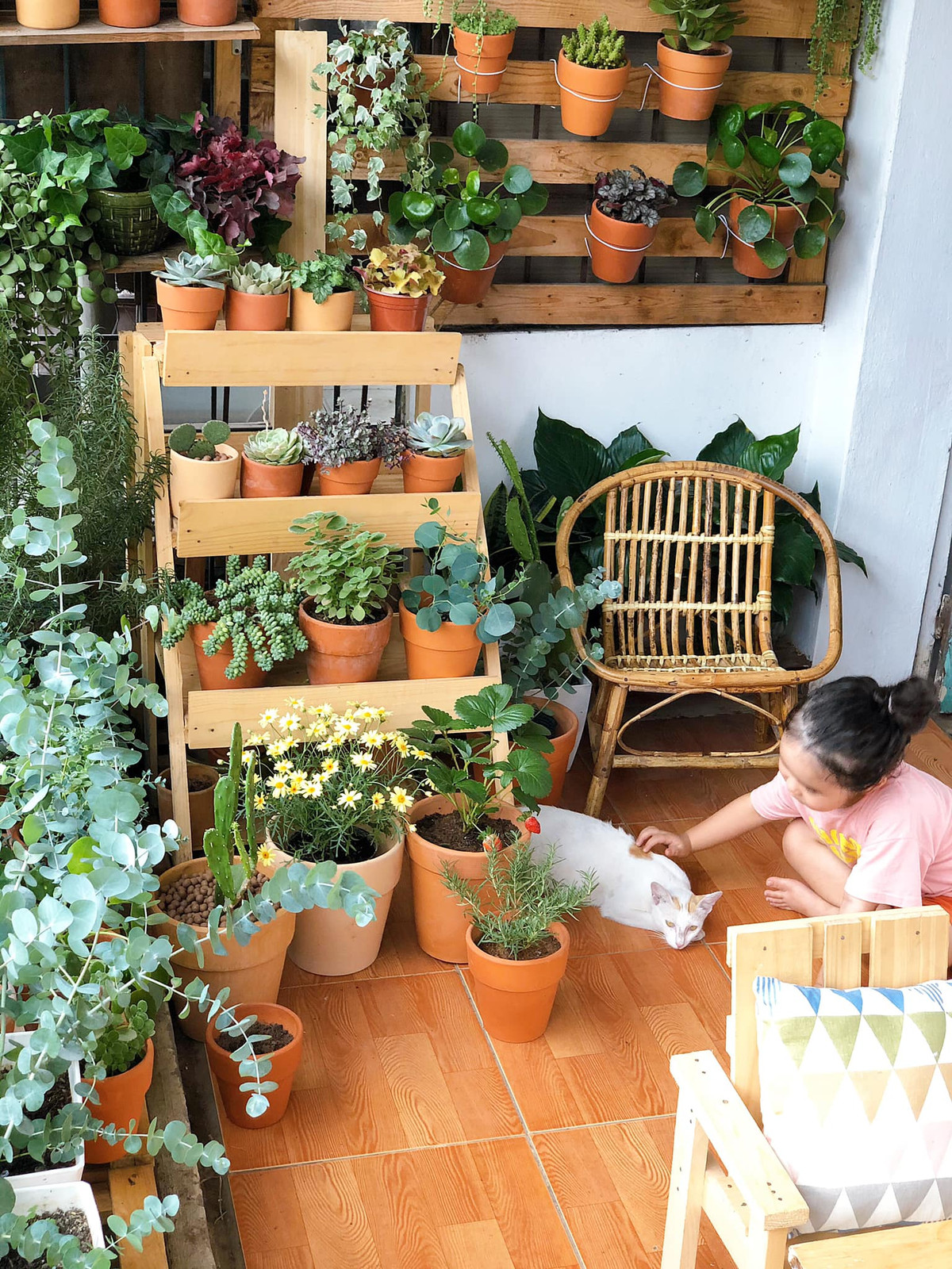 Những góc nhỏ xanh tươi, đẹp mắt ở ban công nhà tập thể của chị Hồng Nghĩa nhanh chóng gây mê cư dân mạng.