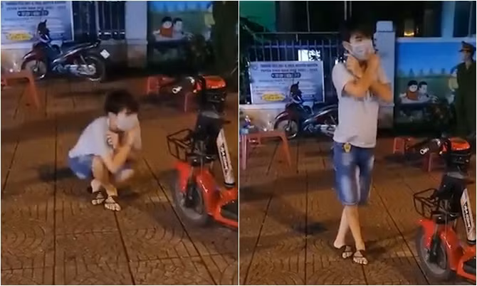 Có lẽ sau màn tập thể dục ngoài đường bất đắc dĩ này người vi phạm sẽ tuân thủ hơn chỉ thị 16 để phòng chống dịch.