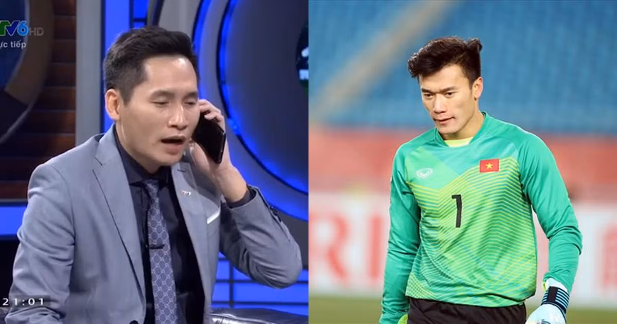 BTV Quốc Khánh gây tranh cãi khi nhắc đến sai lầm của Bùi Tiến Dũng với giọng điệu đùa vui. Anh giả vờ gọi điện cho Đặng Văn Lâm, đề nghị anh chàng bay sang Philippines để trấn giữ khung thành cho U22 Việt Nam tại SEA Games.
