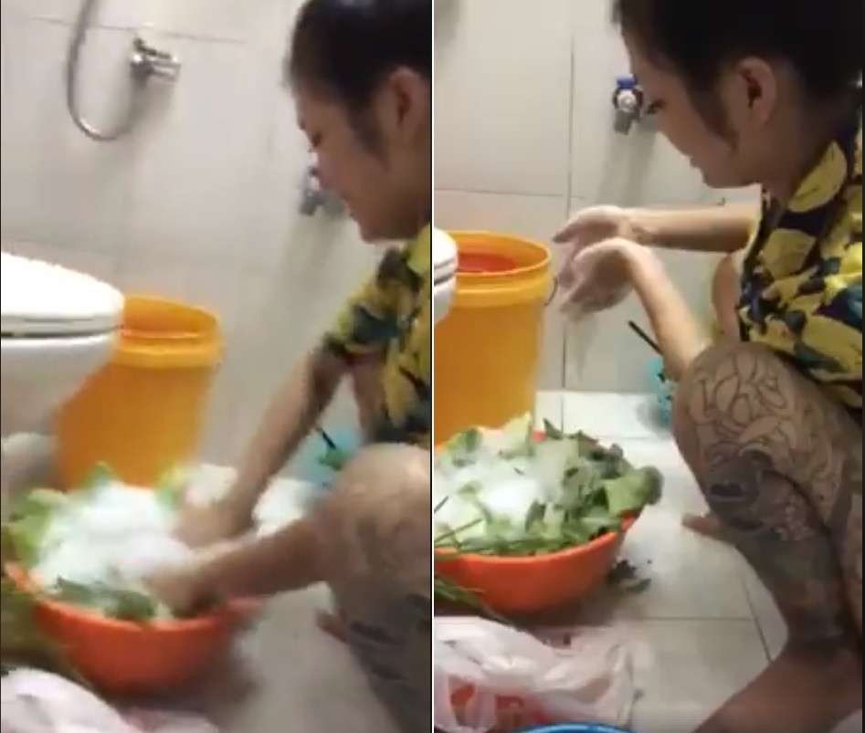 Chuyện sẽ chẳng có gì đáng ngạc nhiên nếu như người ta không nhìn thấy trong chậu nước rửa rau xuất hiện cơ man bọt trắng. Lúc được bạn bè hỏi thăm, cô nàng mới thừa nhận mình rửa rau bằng… nước rửa bát.