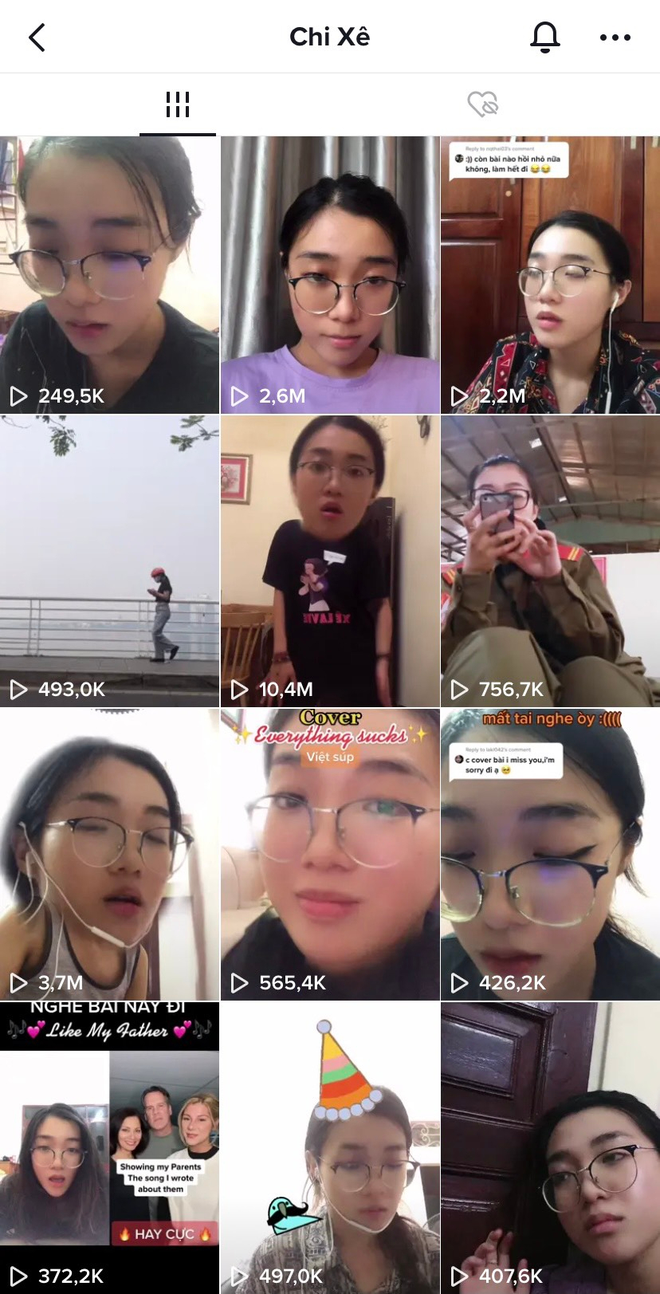 Những clip TikTok của gái xinh này thường được biến tấu dựa theo các xu hướng đang thịnh hành nhưng vẫn có "chất" riêng của bản thân cô.