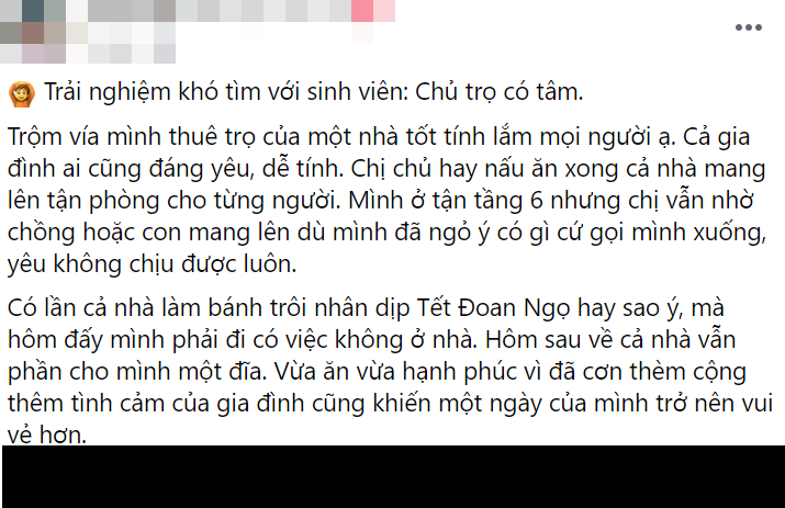 Mới đây, một tài khoản tên T.H đã đăng tải những bức ảnh chụp đồ ăn hàng ngày được tặng cùng câu chuyện về chị chủ trọ tốt bụng giữa mùa dịch COVID-19.