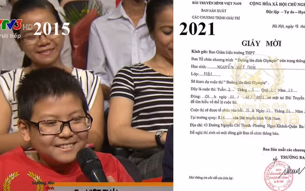 Khi ấy, Thái đang là học sinh lớp 6 tại trường THCS Ái Mộ, Long Biên (Hà Nội). 6 năm sau, chàng trai Việt Thái đã chạm vào giấc mơ Đường lên đỉnh Olympia và được khán giả yêu thích.