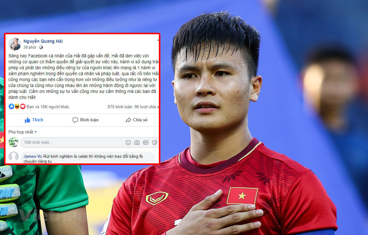 Giống với Jack, vào hồi cuối tháng 6 năm ngoái chuyện tình cảm ồn ào của Quang Hải bất ngờ bị lộ ra khi tài khoản Facebook của anh bị hack. Một loạt tinh nhắn "nhạy cảm" được tung ra khiến cho fans bị sốc nặng với thần tượng của mình.