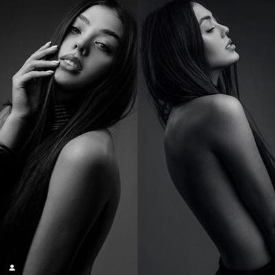 Cô nàng tạo dáng e ấp, biến phong cách dễ gây phản cảm trở thành bộ ảnh nghệ thuật.