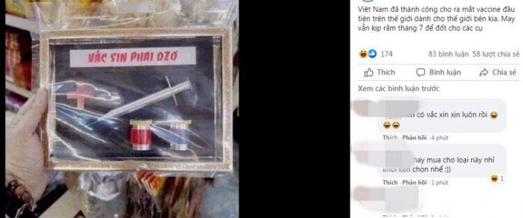 Nhiều cư dân mạng bất ngờ khi vắc xin Pfizer cũng trở thành đồ vàng mã cúng Cô hồn.